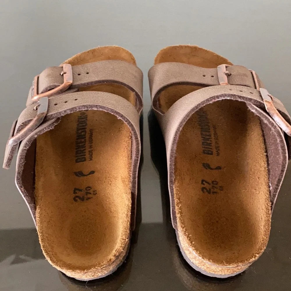 Birkenstock Kids Brown Two-Strap Sandals